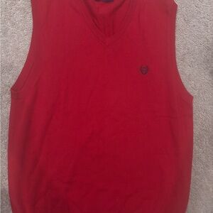 Chaps Vivid Red V-Neck Sweater Vest